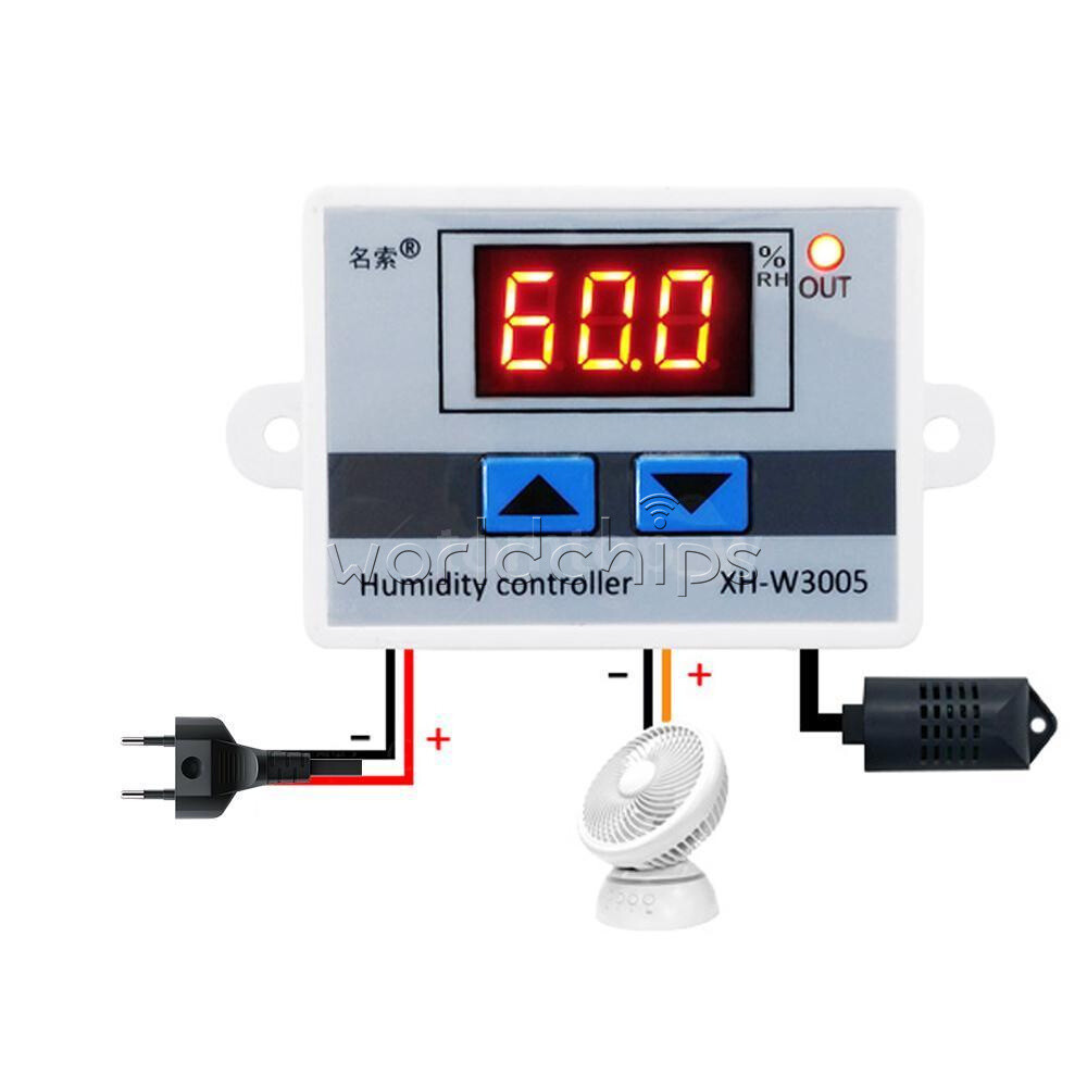 XH-W3005 AC 110V-220V Digital LED Humidity Controller Hygrometer Switch Sensor