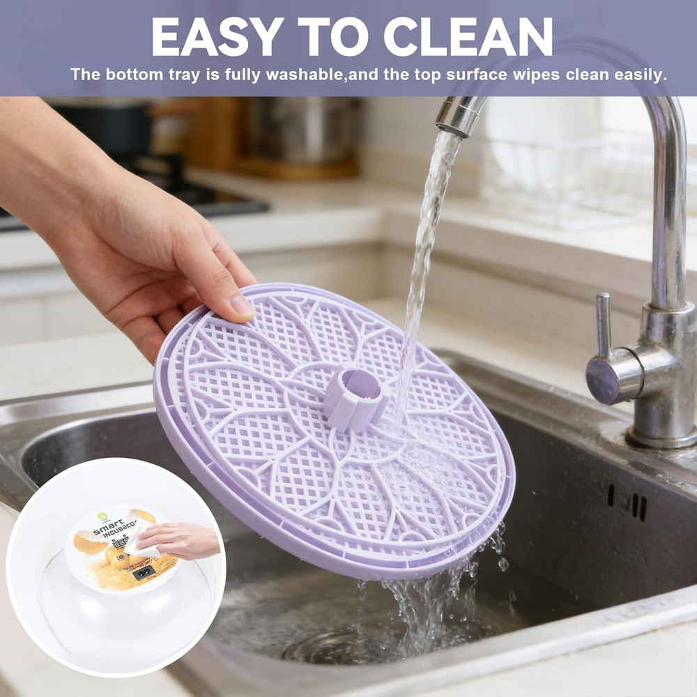 Simple 12-Egg Incubator for Beginners, Auto Egg Turn, Steady Self-Regulating Hum