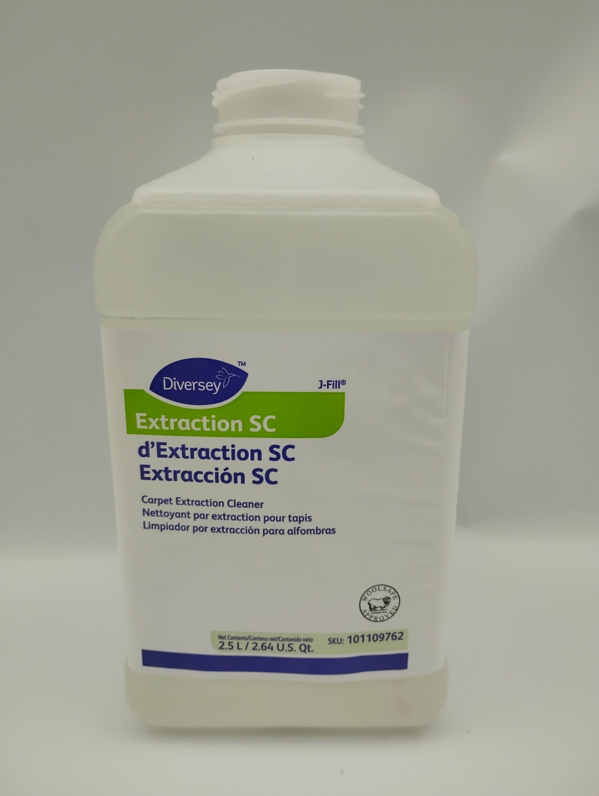 2 J-fill Bottles Diversey 101109762 Carpet Extraction Cleaner, 2.5 cleaner