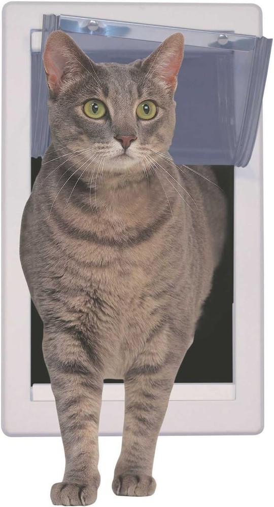 Medium Cat Door with Telescoping Frame - Soft Flap for Easy Access, 7" x 11.25"