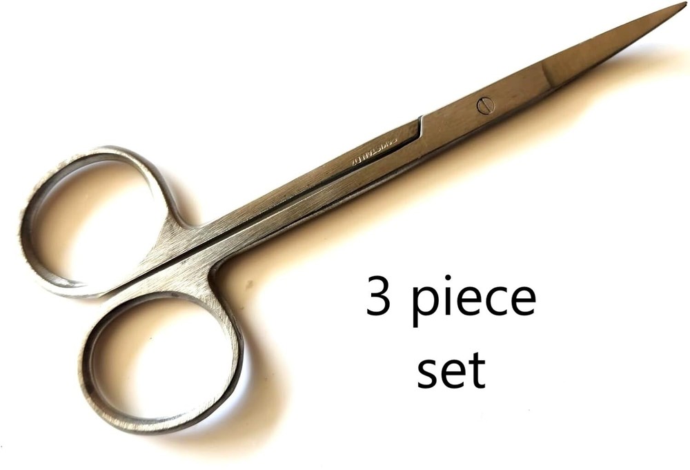 3pc Iris Scissors 4.5" Curved Surgical Dental Instruments