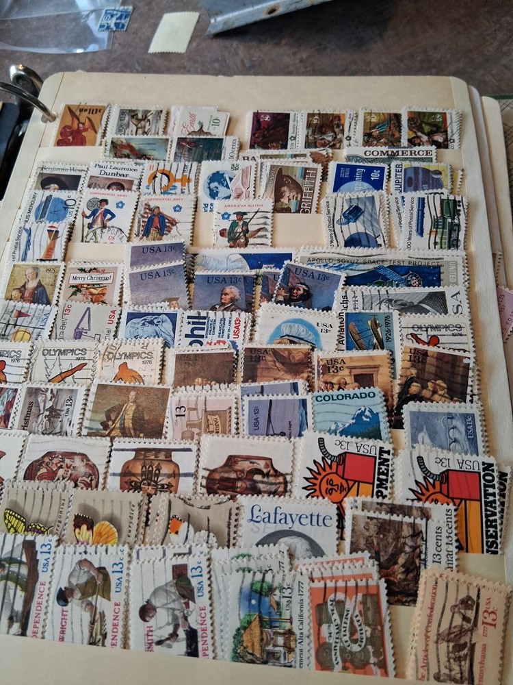 5000 + Stamps Post Marked 1 To 13 Cent