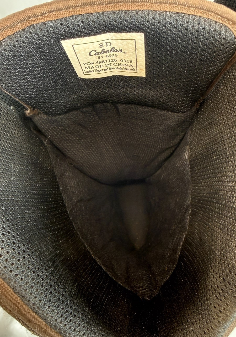 Cabela's 4Most Snake Boots Brown/Black Size 8D Vibram Soles