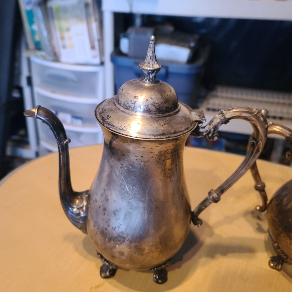 Sheridan Silverplate Tea Pot and Cups Set