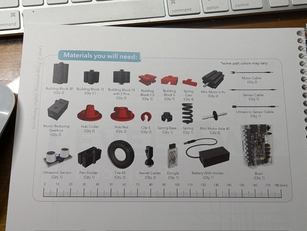 PCS Edventures Discover Robotics Programming Grade 6-8 kit books inventoried
