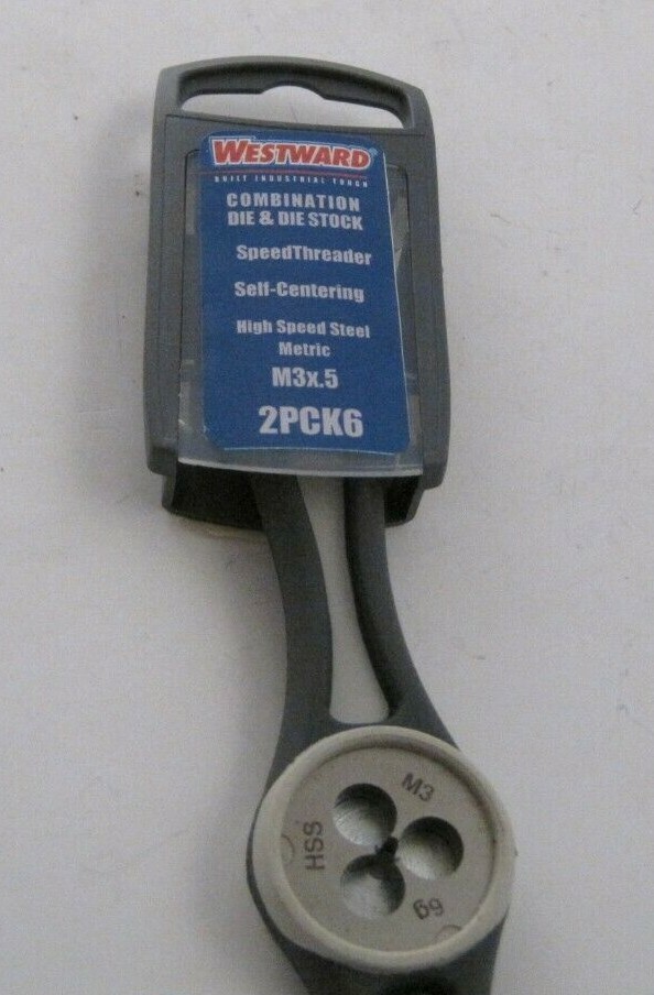 WESTWARD M3 Speed Threader (M3-0.5 Coarse) - Combination Die & Die Stock - RH