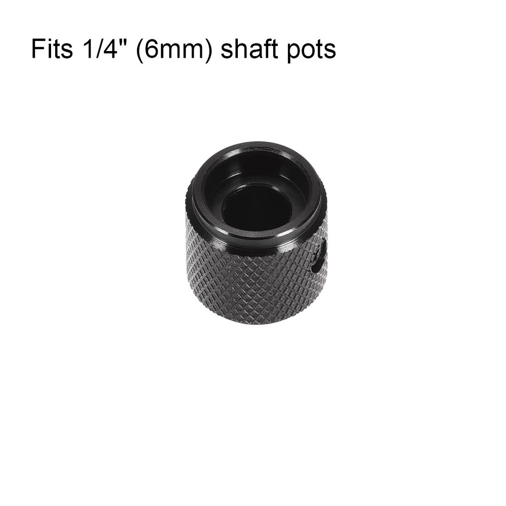 Volume Control Potentiometer Button Amplifier Aluminum Guitar Black-