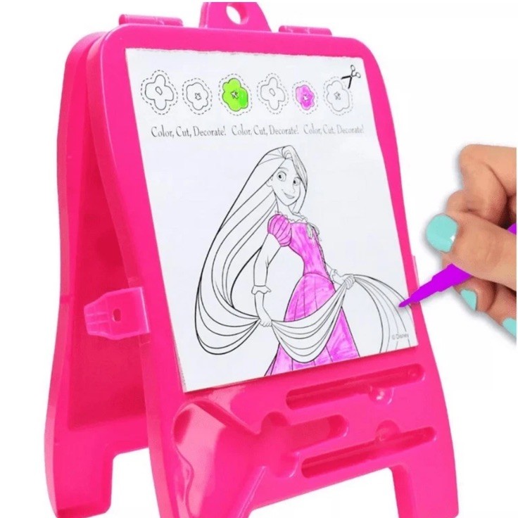Disney Princesses MINI ACTIVITY EASEL Stickers Crayons Activity Book Easel