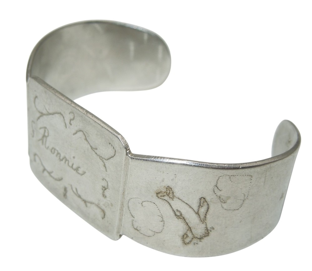 Original WWII US Army Named Hand Engraved Fighter Plane Named Bracelet DR9