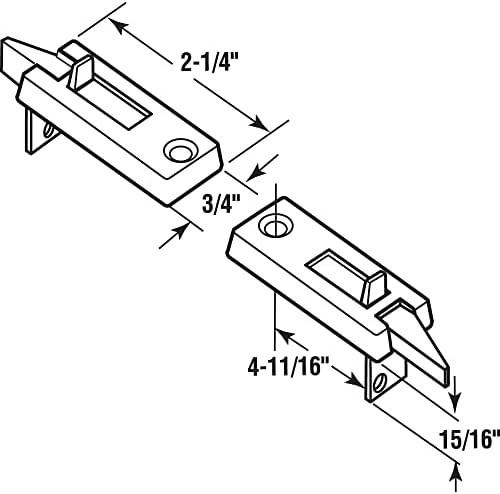 Prime-Line Window Tilt Latch Pair 1-11/16" White