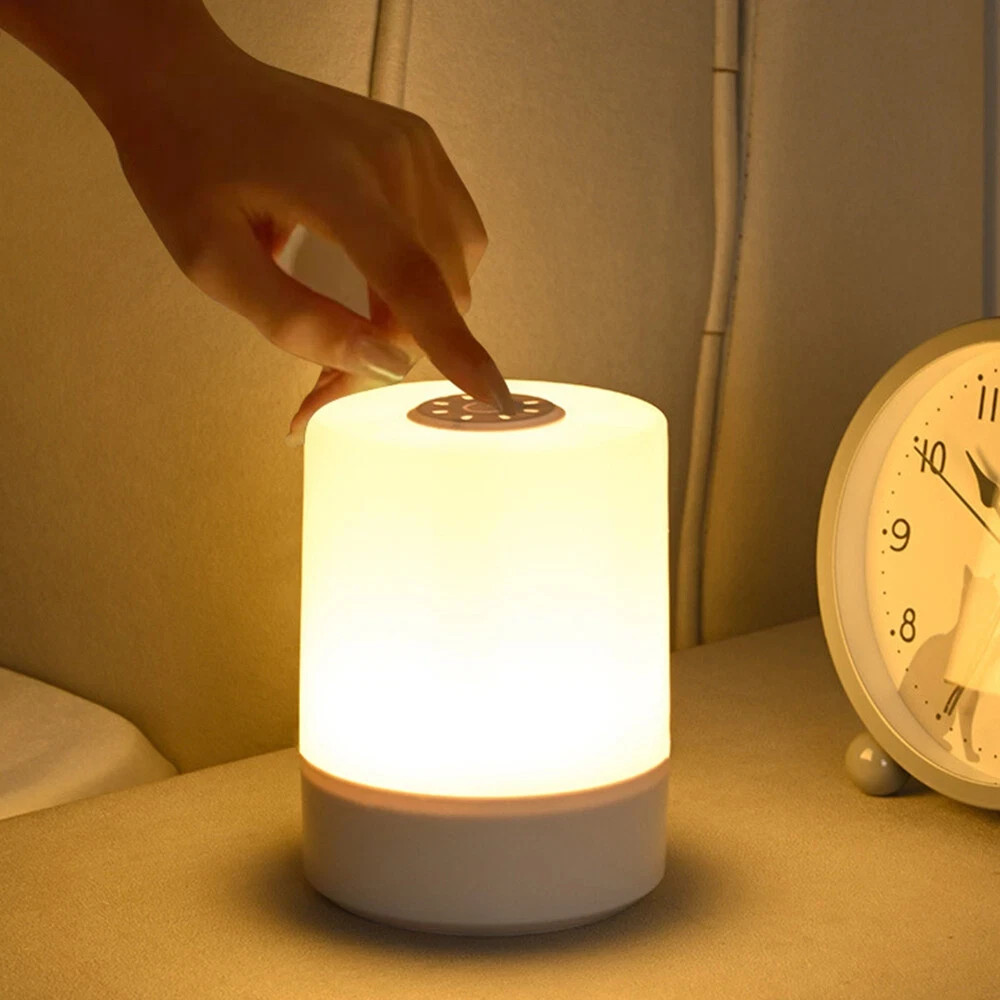 LED Table Lamp Touch Sensor Dimmable Night Light USB Rechargeable Bedside Lamp