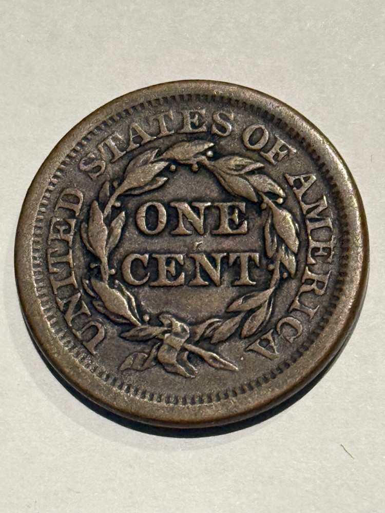 1853 Braided Hair US Large Cent