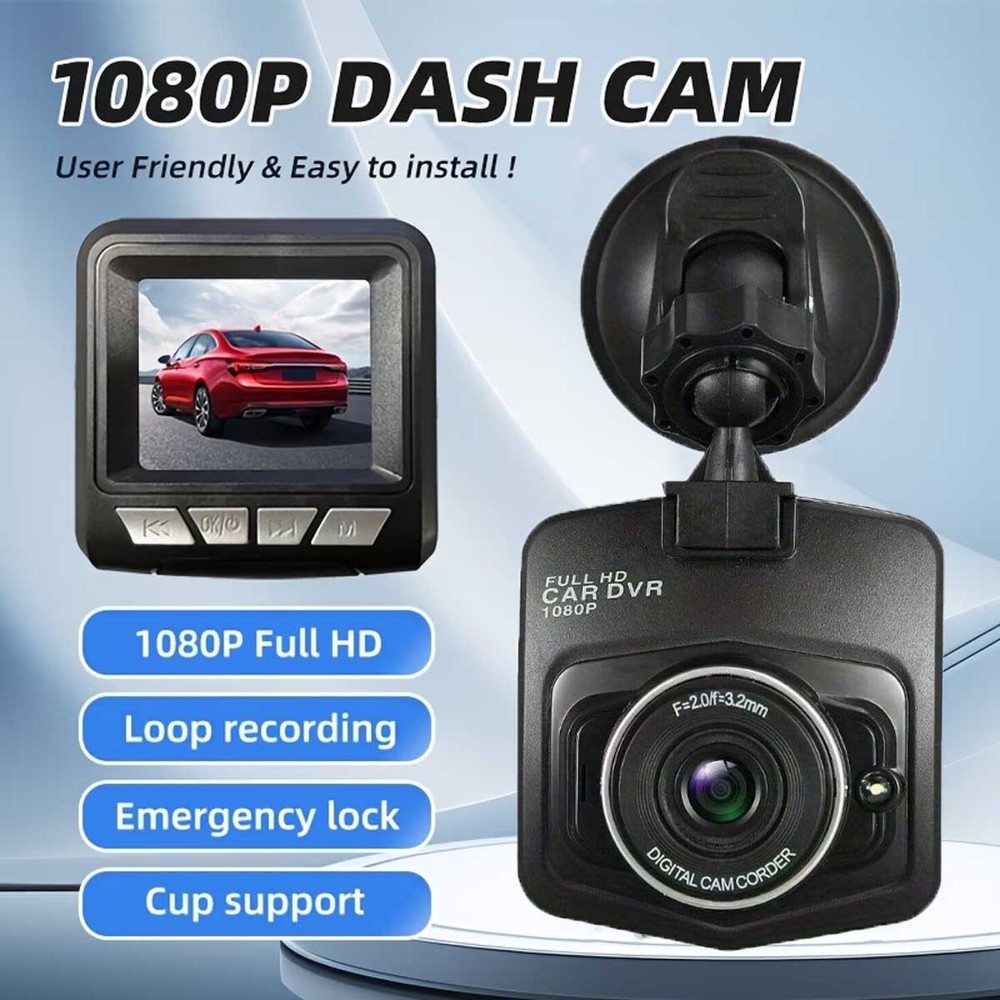 2.4’’ Display Mini Car Camera, G-Sensor Dash Cam, Loop Recording, 32GB Card