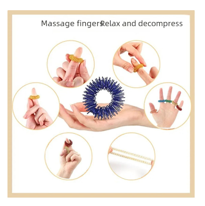 5pc Mini Spring massage decompression ring sensory party bag stress relief fun