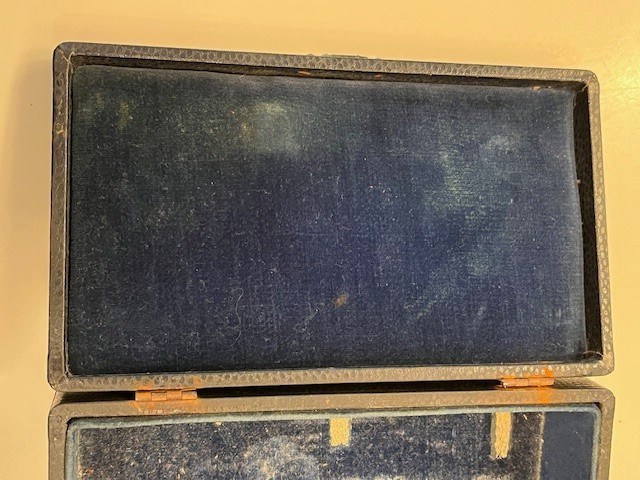 Circa 1920s Bausch & Lomb Optical Ophthalmoscope Box With Velvet Interior