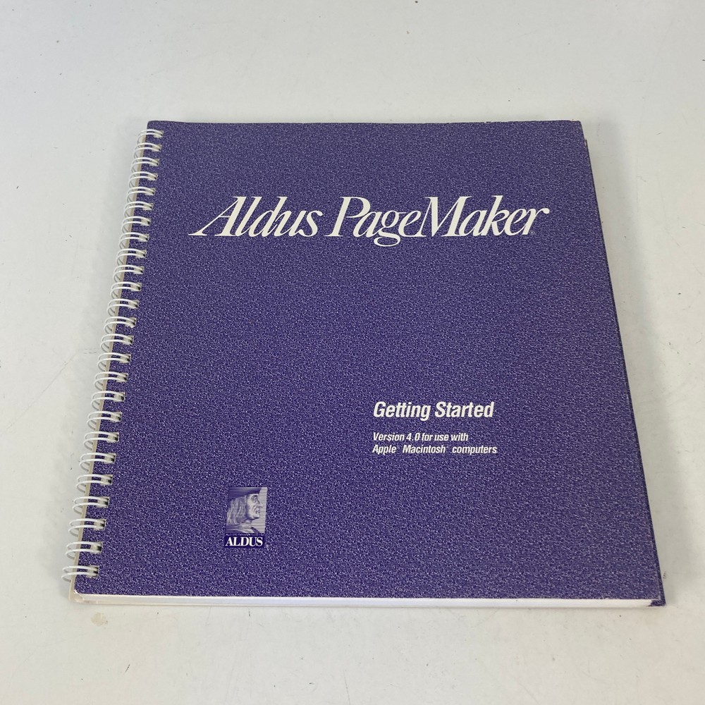 Aldus PageMaker Version 4.00 For Apple Macintosh 3.5" Floppies 1990