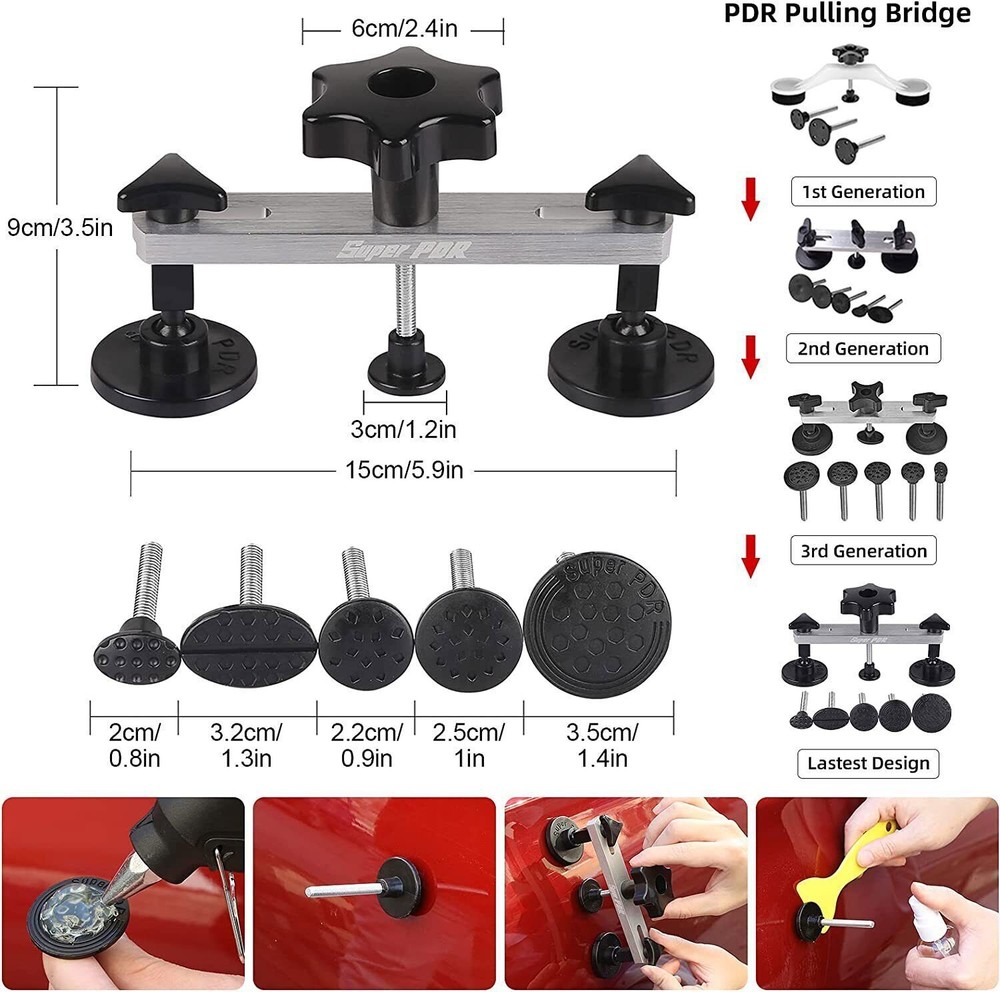 PDR Full Set Tool Dent Repair Kit Paintless Dent Removal Tools Dent Puller Kit