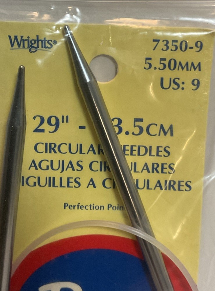 Boye 29” Circular Needle (silver) US 9 New