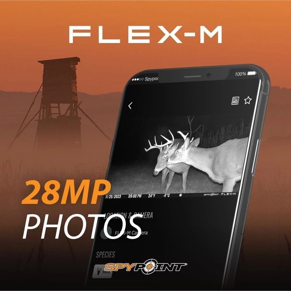 SPYPOINT Flex-m Twin Pack Cellular Trail Camera with GPS, Night Vision, Dual-Sim