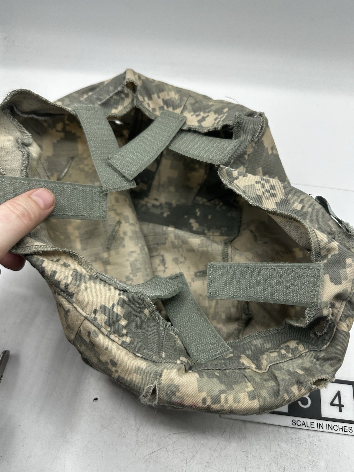 Large / XLarge Used Army ACH ACU UCP Digital Camo Combat Helmet Cover
