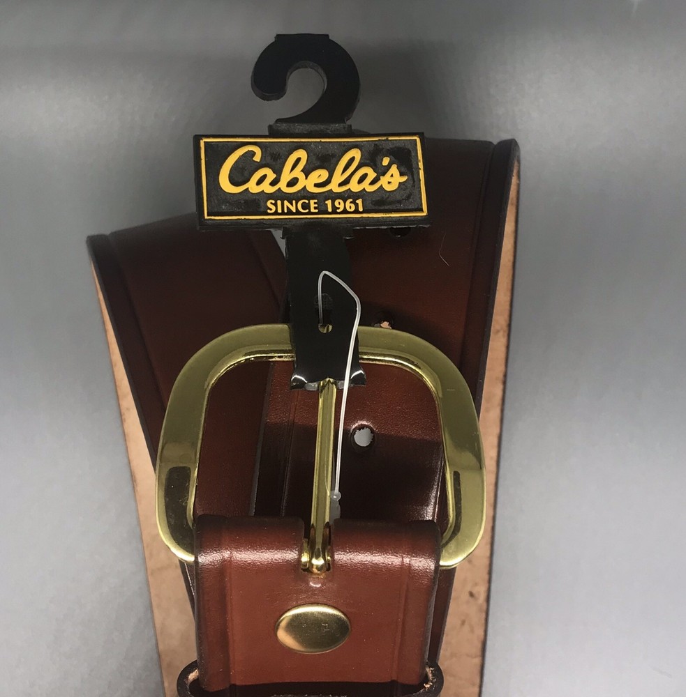 Cabelas Walnut Garrison Belt Size 50