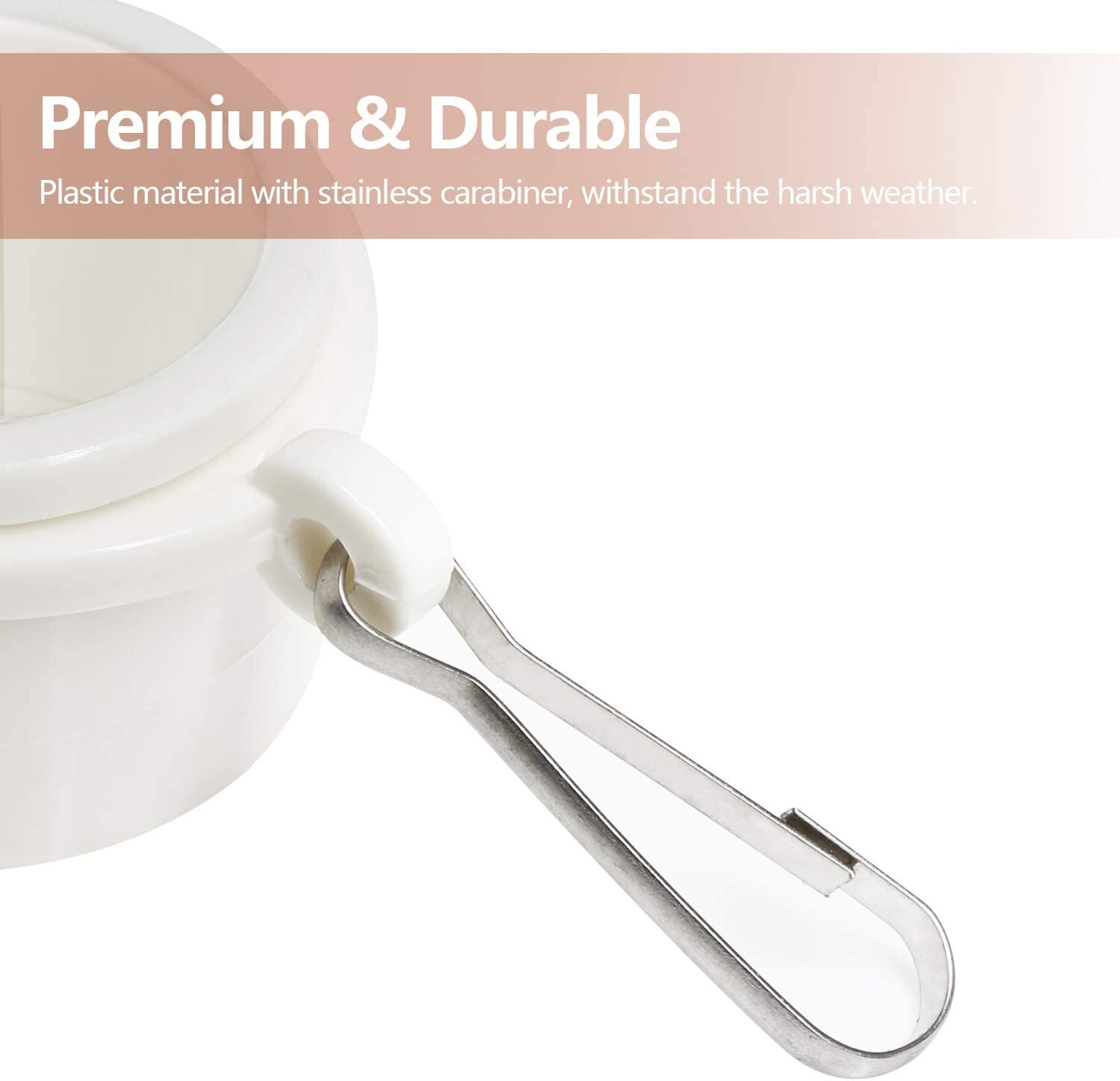 Anley 2 Pcs 1.5" Plastic Flag Pole Mounting Rings Set Anti Wrap Rotatable Rings