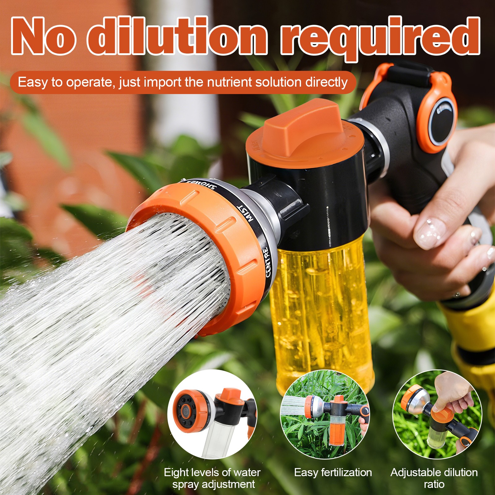 Car Cleaning Wash Pressure Washer Snow Foam Lance 8 Mode Sprayer Gun Soap Bottle