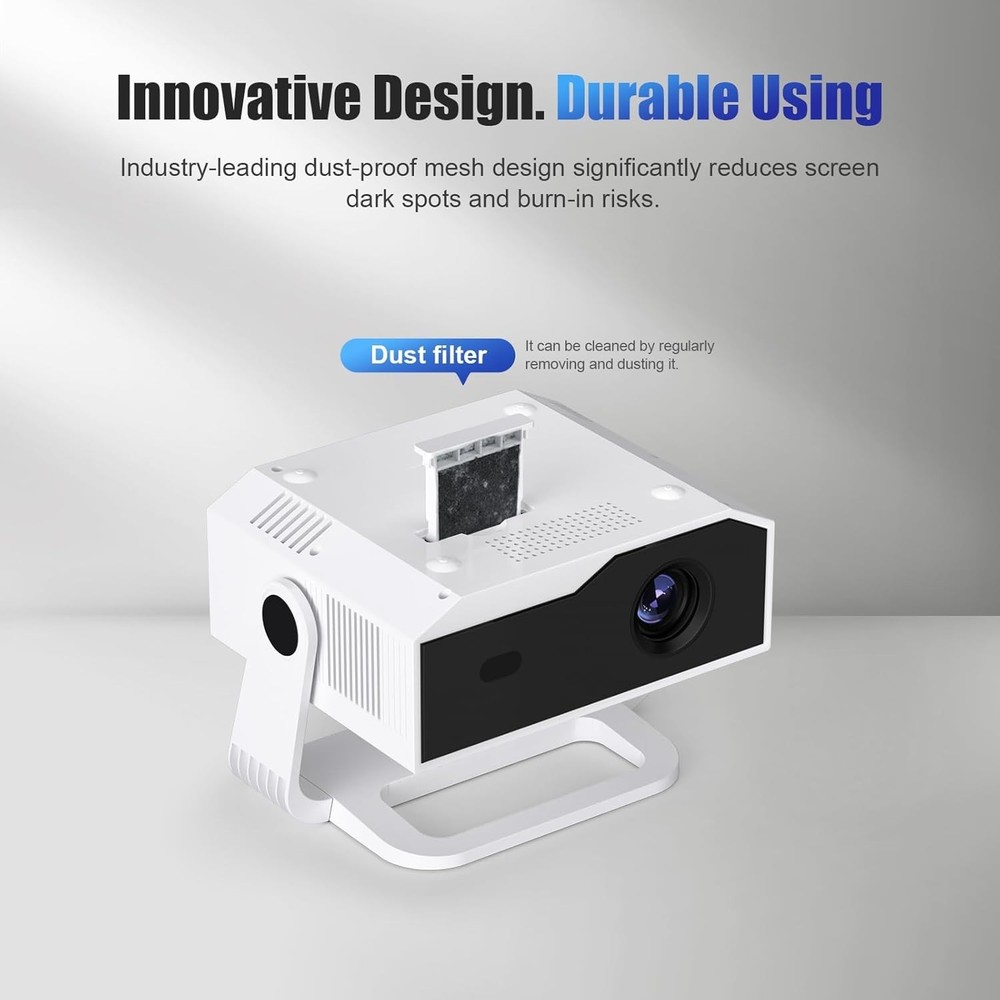 Portable Smart Projector - Native 1080P & 4K Support - Built-In Apps | Compatibl