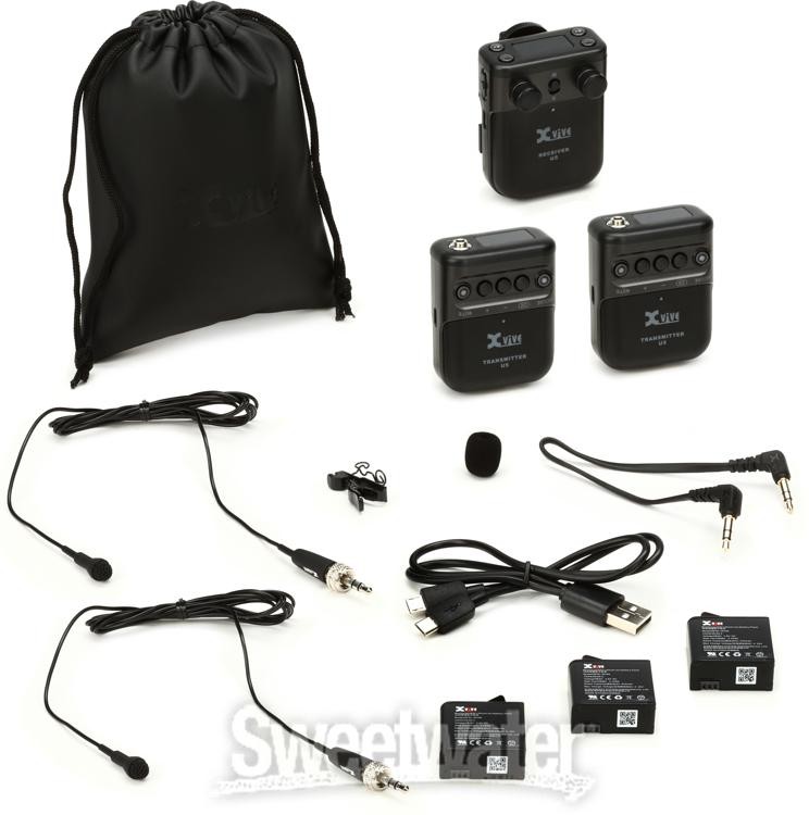 Xvive U5T2 Camera-mounted Dual-channel Wireless Lavalier Microphone System