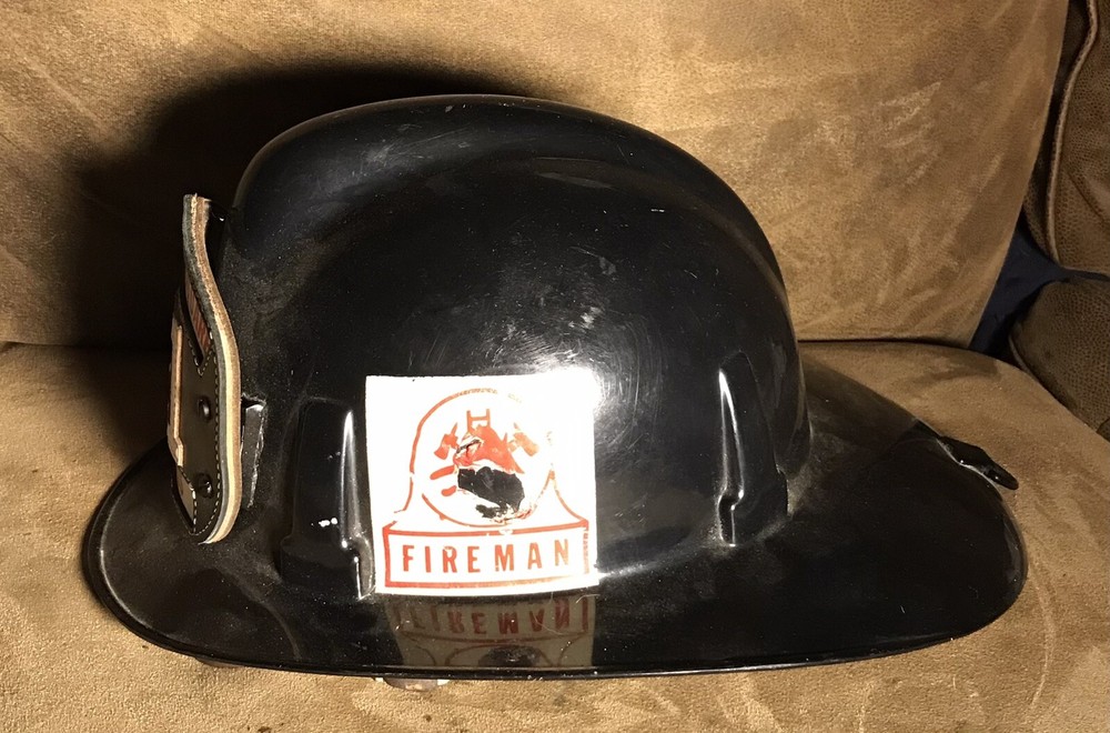 Antique MSA Fire Helmet with Leather Front Piece NEWTON SQUARE