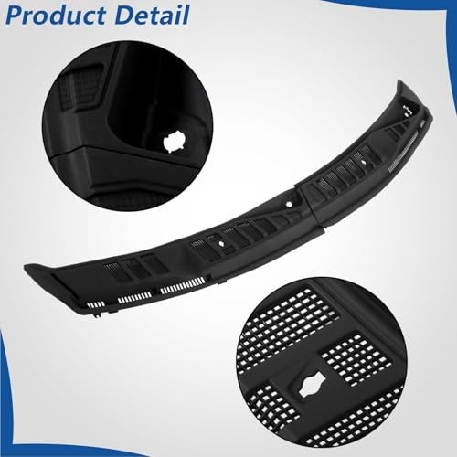 Plastic Windshield Window Wiper Cowl Cover Grille Kit Black Replacement for