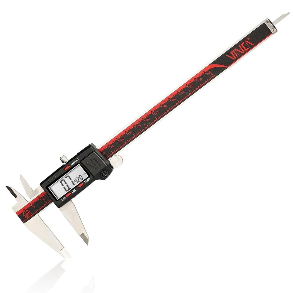 High Accuracy Digital Caliper 8" / 200mm - Inch & Metric Conversion, LCD Display