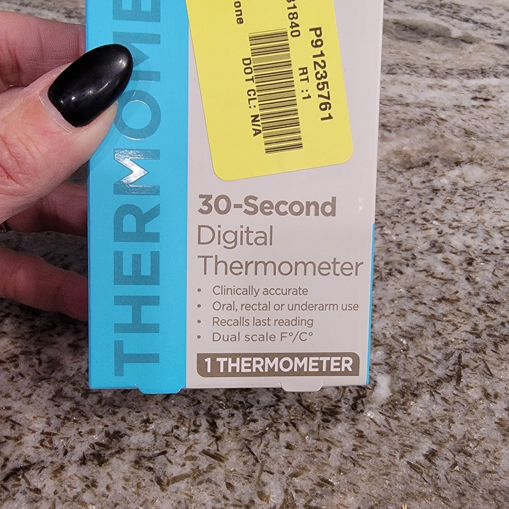 Equate 30 Second Digital Thermometer Oral Rectal Underarm Open Box Tested