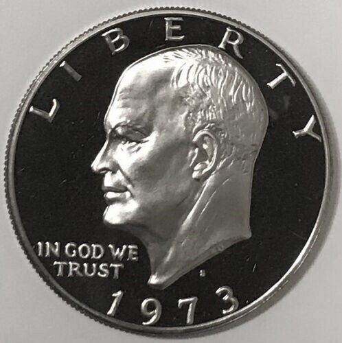1973 Proof Clad Eisenhower Ike Dollar Coin