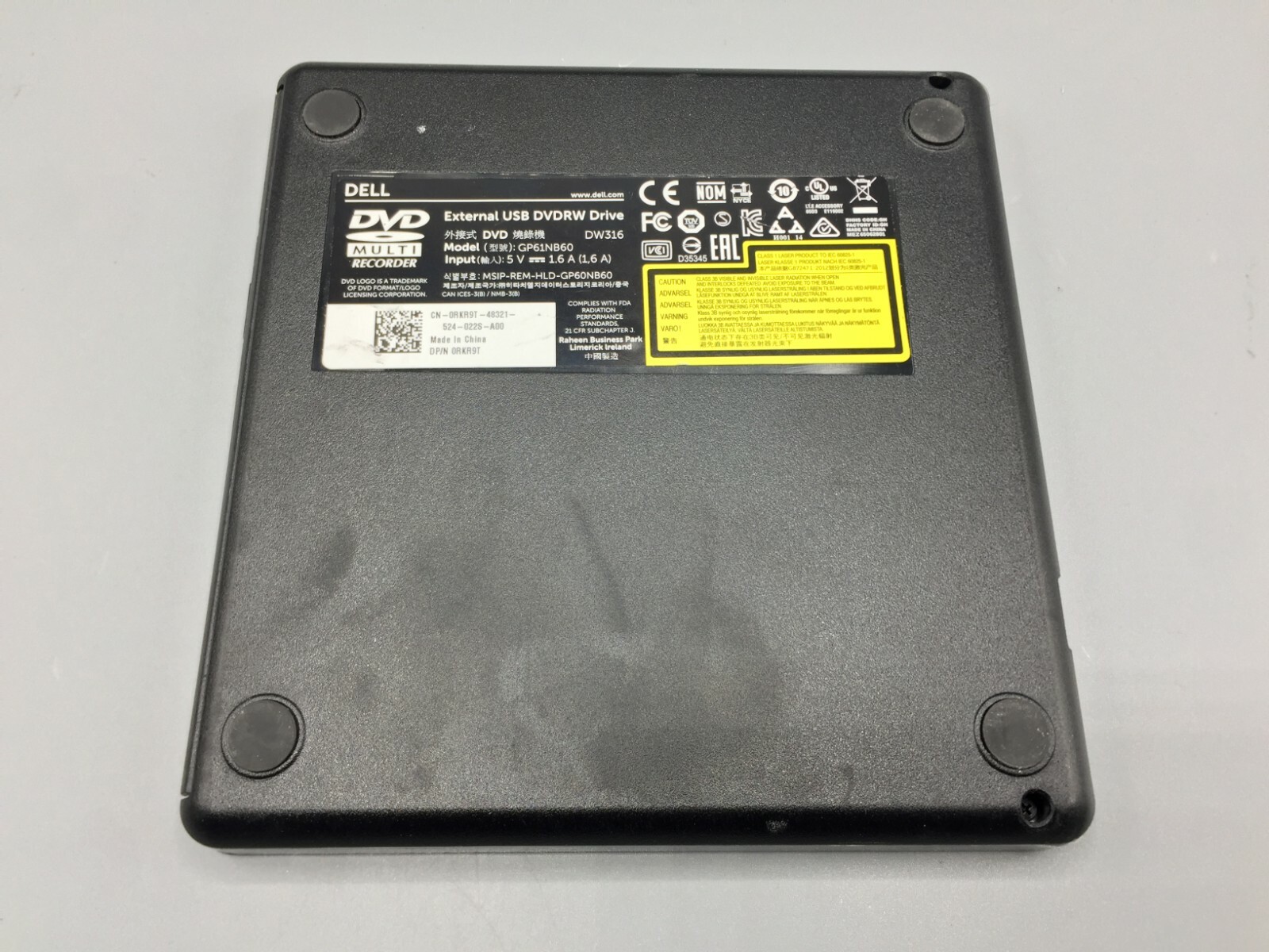 Dell USB Slim DVD CD DVDRW Compact Drive DW316