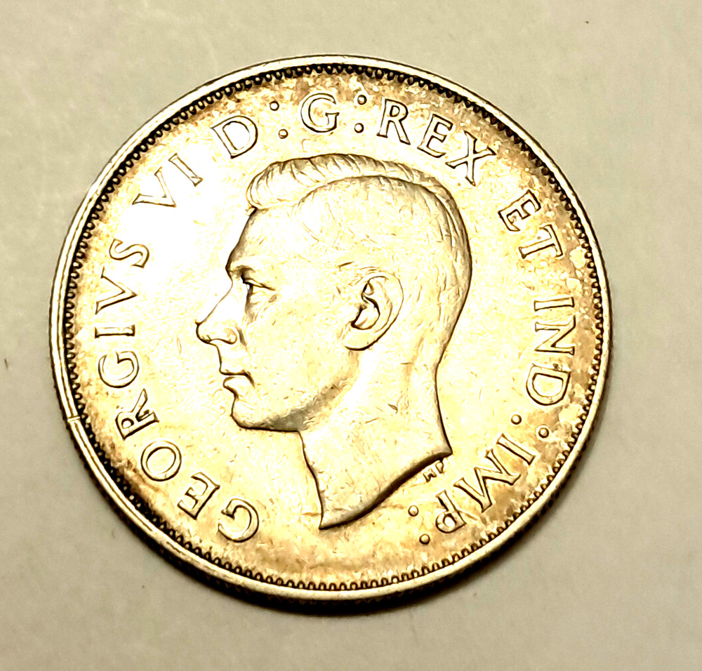 KM#-36 1943 Canada silver 50 cent coin