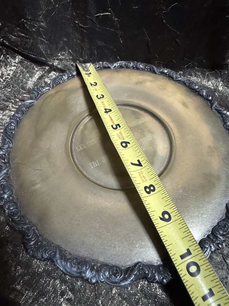 Decorative Silver Plated 10 Inch Plate