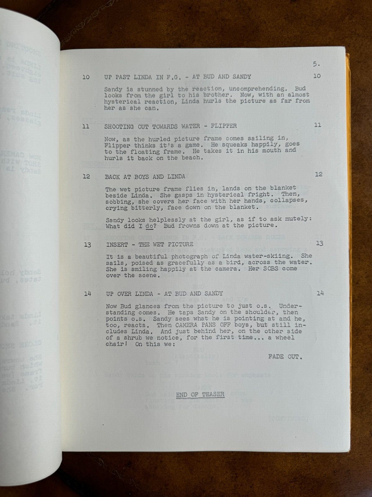 FLIPPER TV Show Original Script 'File Copy' Episode Second Time Around 1964