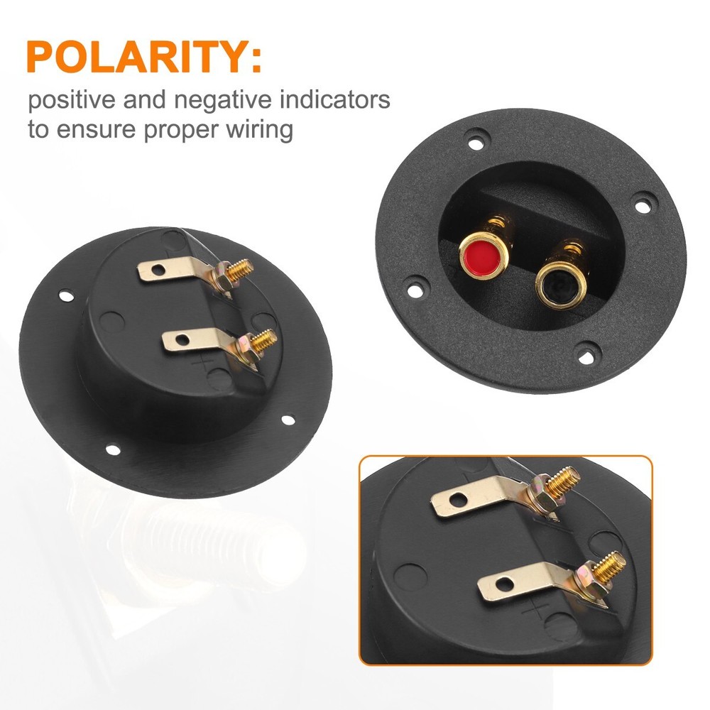 4Pcs Speaker Box Terminal Round Spring Cup Connector Subwoofer Enclosure New