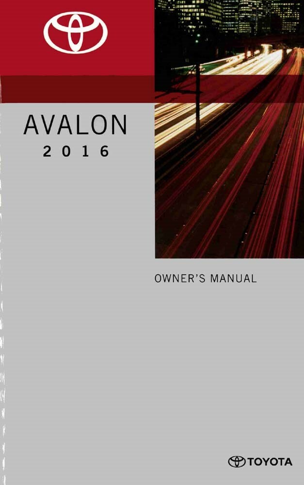 2016 Toyota Avalon Owner's Manual