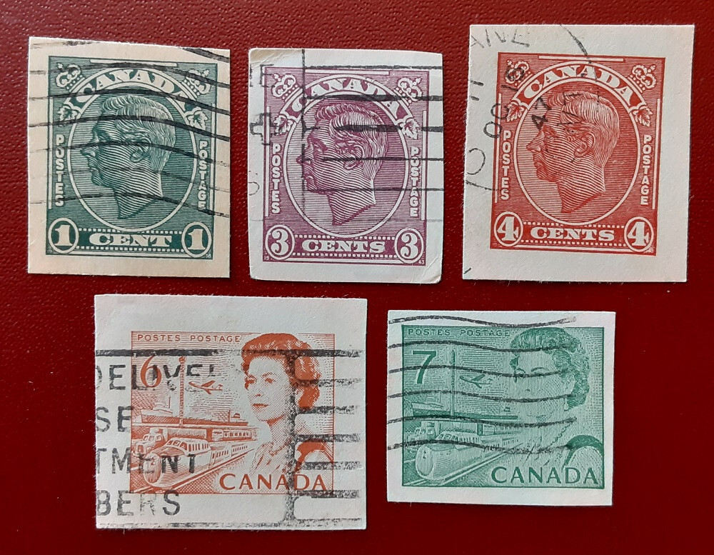 CANADA Used Stamped Envelope/Card Cut-Outs 5582