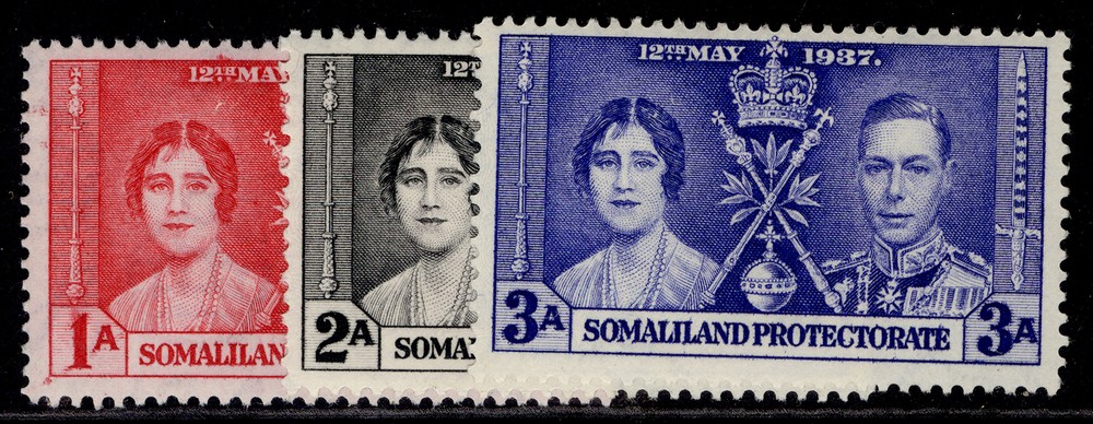 SOMALILAND PROTECTORATE GVI SG90-92, 1937 CORONATION set, M MINT.