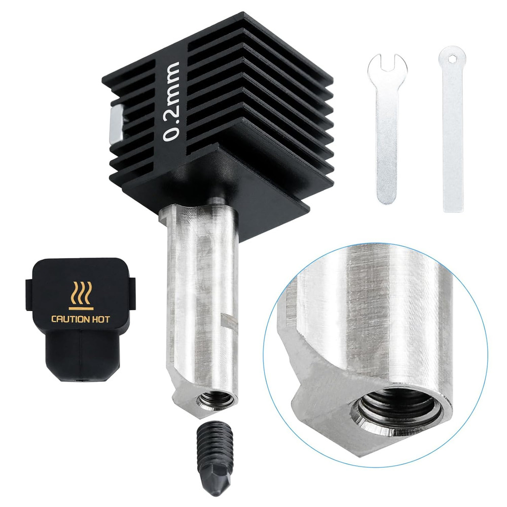 A1 Mini Hot End Kit with 0.2mm Nozzle for Bambu Lab A1/A1 Mini 3D Printers
