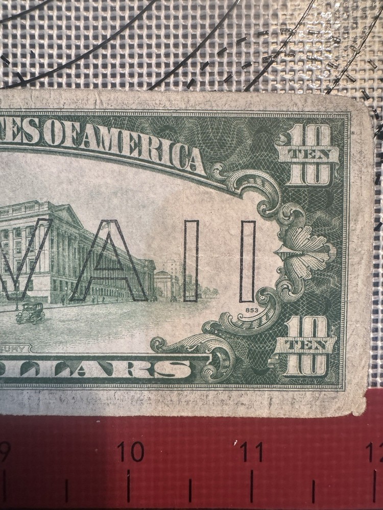 1934-A $10 Ten Dollar Brown Seal Hawaii Emergency Issue Note