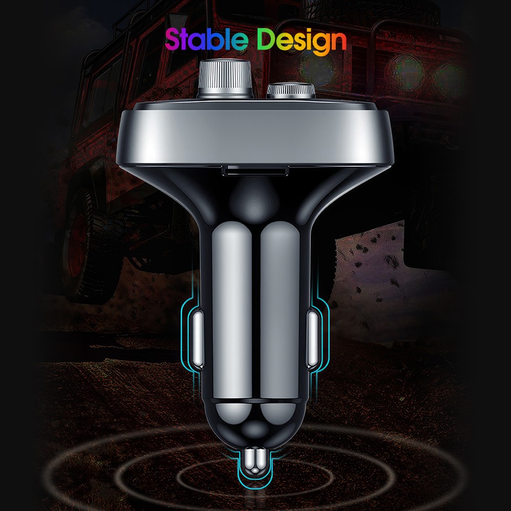 Car Bluetooth FM Transmitter 30W PD + QC3.0 Fast Charger Radio Adapter HandsFree