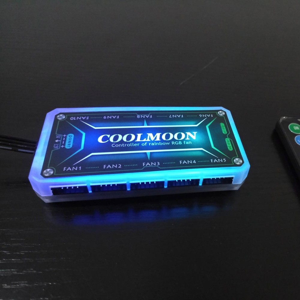 RGB Fan Controller Remote Control Computer Case 12V PC Cooling Chassis Fan Hub X