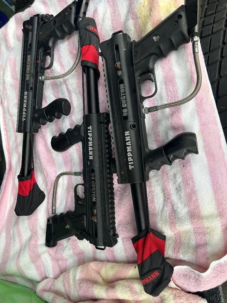 Three [3] Tippmann 98 Custom paintball guns