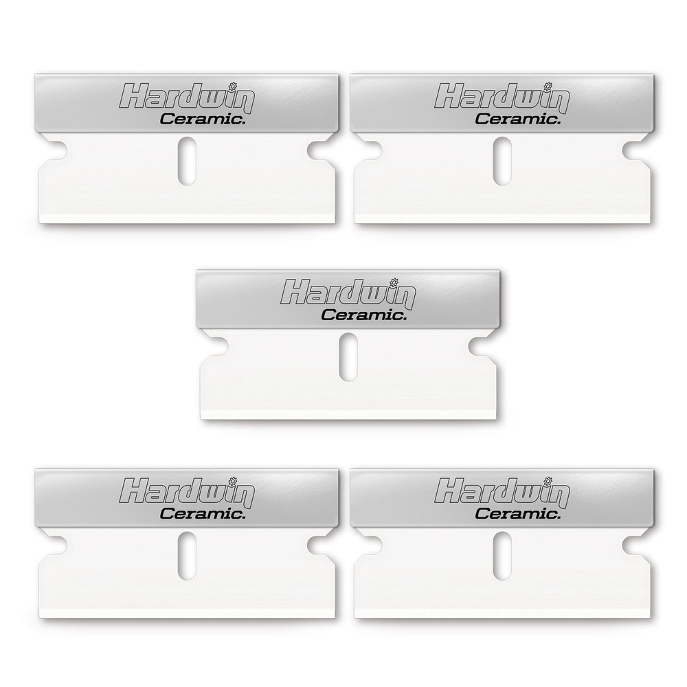 5-Pack Ceramic Single-Edge Razor Blades, Blades for Razor Blade Scraper Tool,...