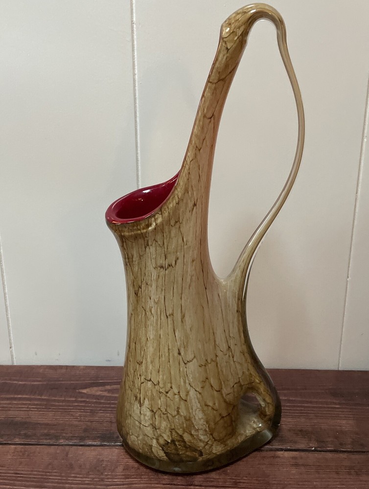 Amazing Art Glass Decorative Pitcher - Unsigned