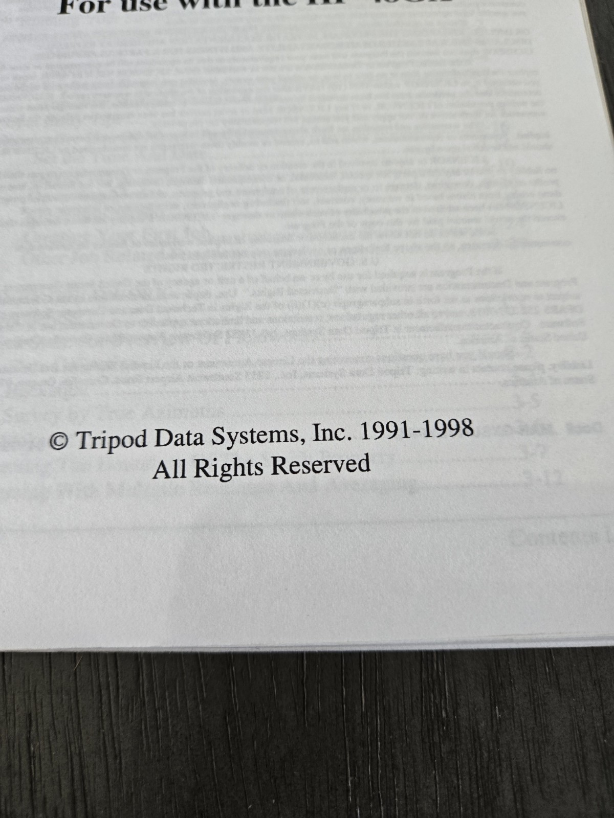TDS-48GX Survey Pro Reference, TDS-48GX Survey Pro User's Manual